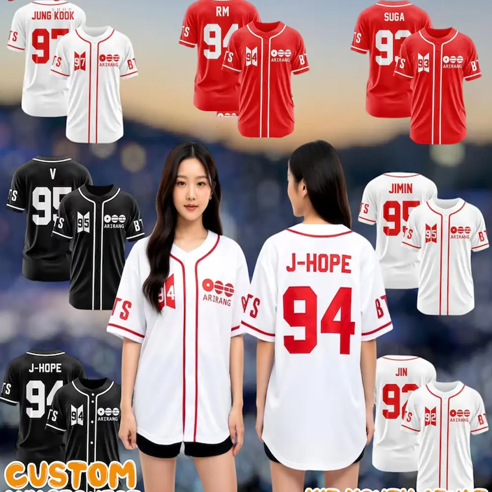 Kpop Baseball Jersey 2026, Custom Fan Merch Shirt, Personalized Name Number Jersey, Concert Outfit Gift