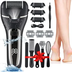 New Upgrades Electric Callus Remover for Feet with Rechargeable Waterproof 14 in 1 Professional Pedicure Kit,Foot Care Tools Wet & Dry Foot File For Dead Skin&Cracked Heel or Rough Hand With 3 Roller Heads 2 Speed