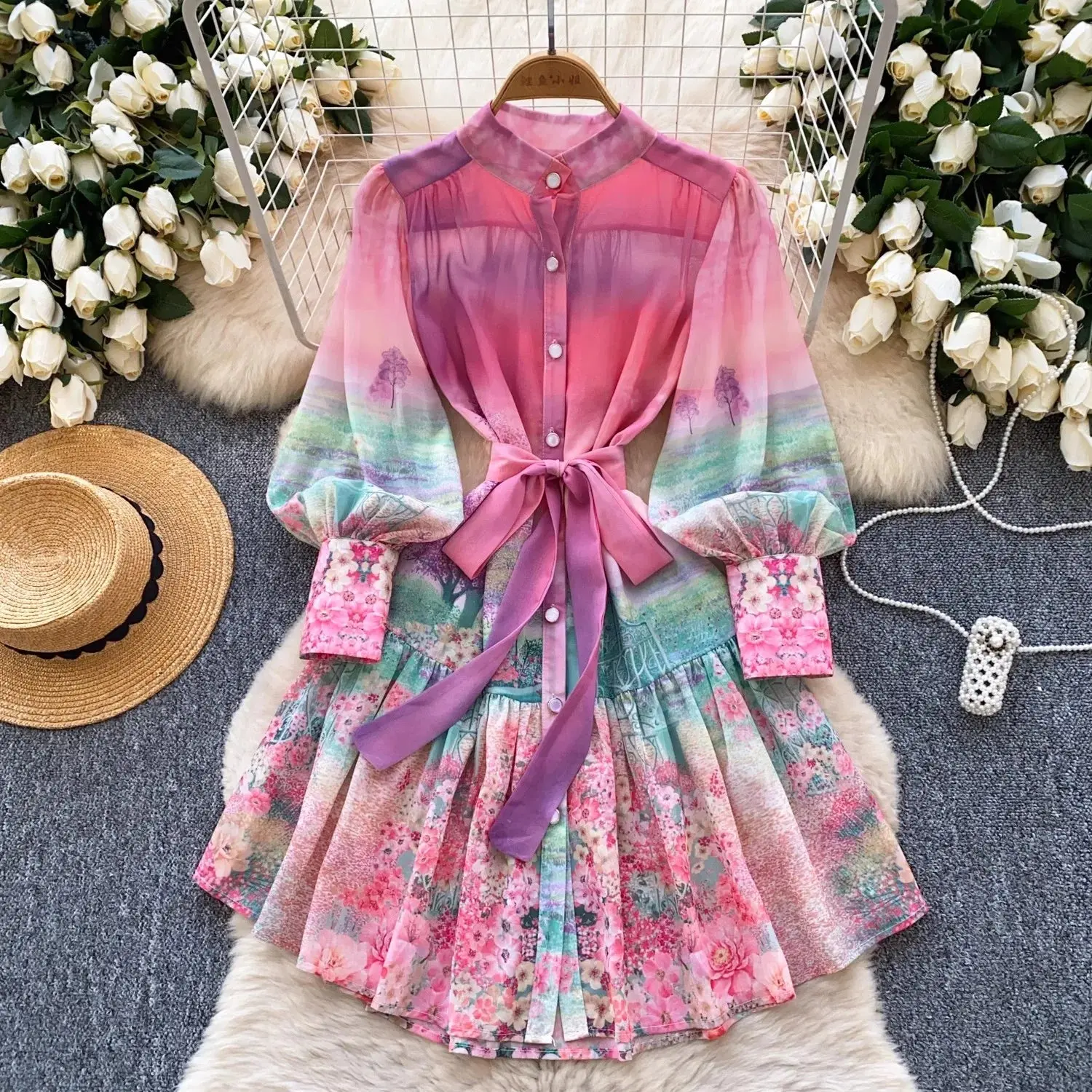 Layla Lace Up Dress