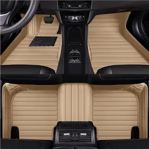 Custom Car Floor Mat For Audi A4 B6 2000~2004 Suzuki Ignis 2017~2018 Hyundai Grand i10 2020~2023 yfsonata 2011~2012 Left/Right -hand Drive Auto Interior Accessories Fashion Stripe Styling Carpet Waterproof Design Full Coverage