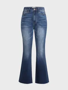 High-Rise Slim Fit Tummy Tuck Bootcut Jeans -  Flared Denim Style for Comfortable Wear