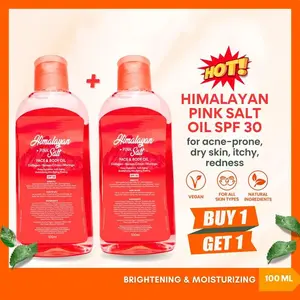 Himalayan Pink Salt Face and Body Oil SPF30 - Added AHAs to boost melanin metabolism, naturally derived, rich in snow mountain minerals, exfoliating essential oil, suitable for the whole family, 72-hour moisturizing body treatment, 100ml Cosmetic Moisture