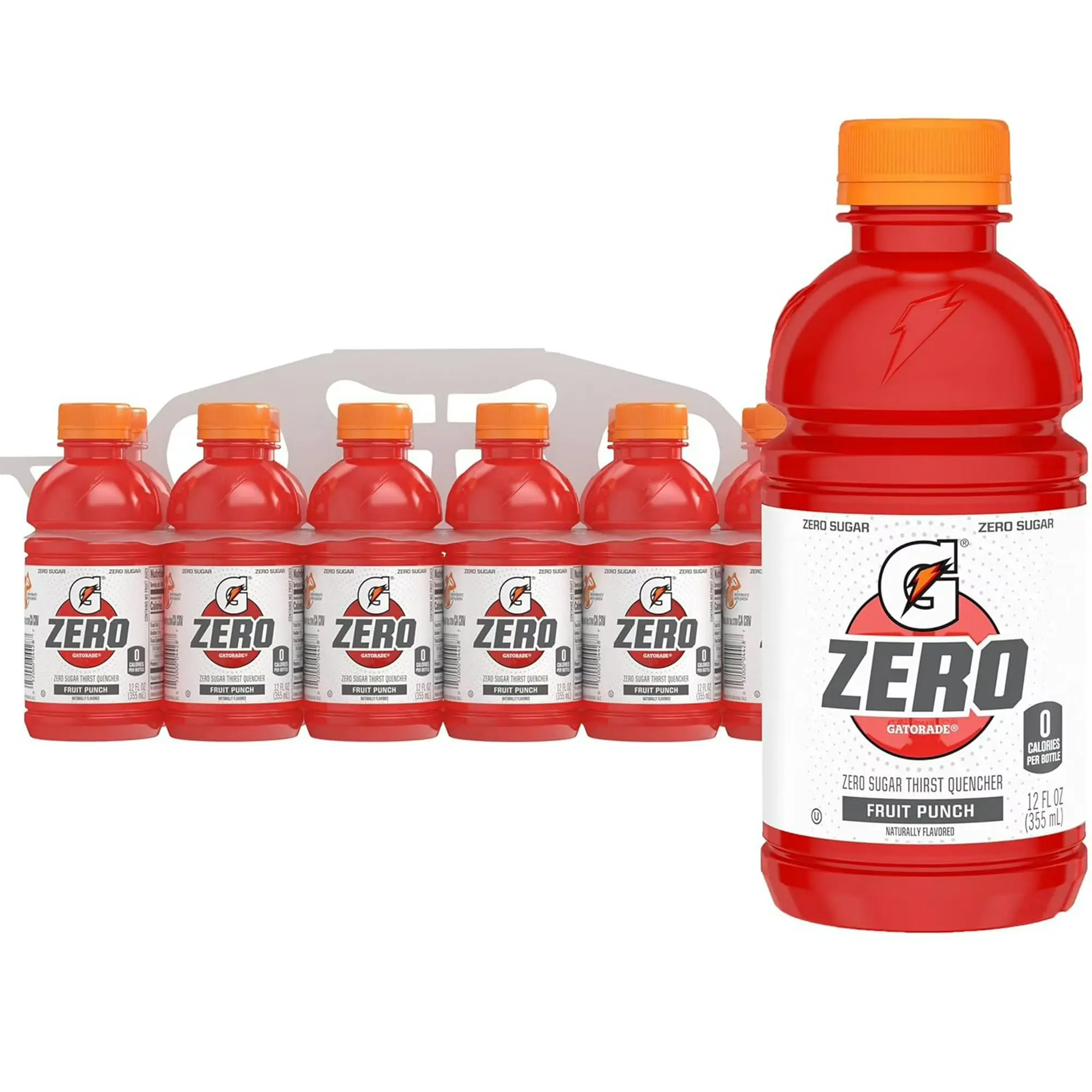 Gatorade Zero Sugar Thirst Quencher Grape Sports Drink, 12 fl oz, 12 Count Bottles