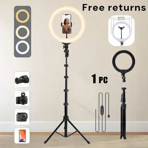 10" Video Light Kit, Ring Light with 64" Adjustable Tripod, Dimmable LED Fill Light for USB-Powered, Vlogging Kit Perfect for Makeup, TikTok, YouTube, Photography, Zoom Calls#SummerWins#Fathersdaygift