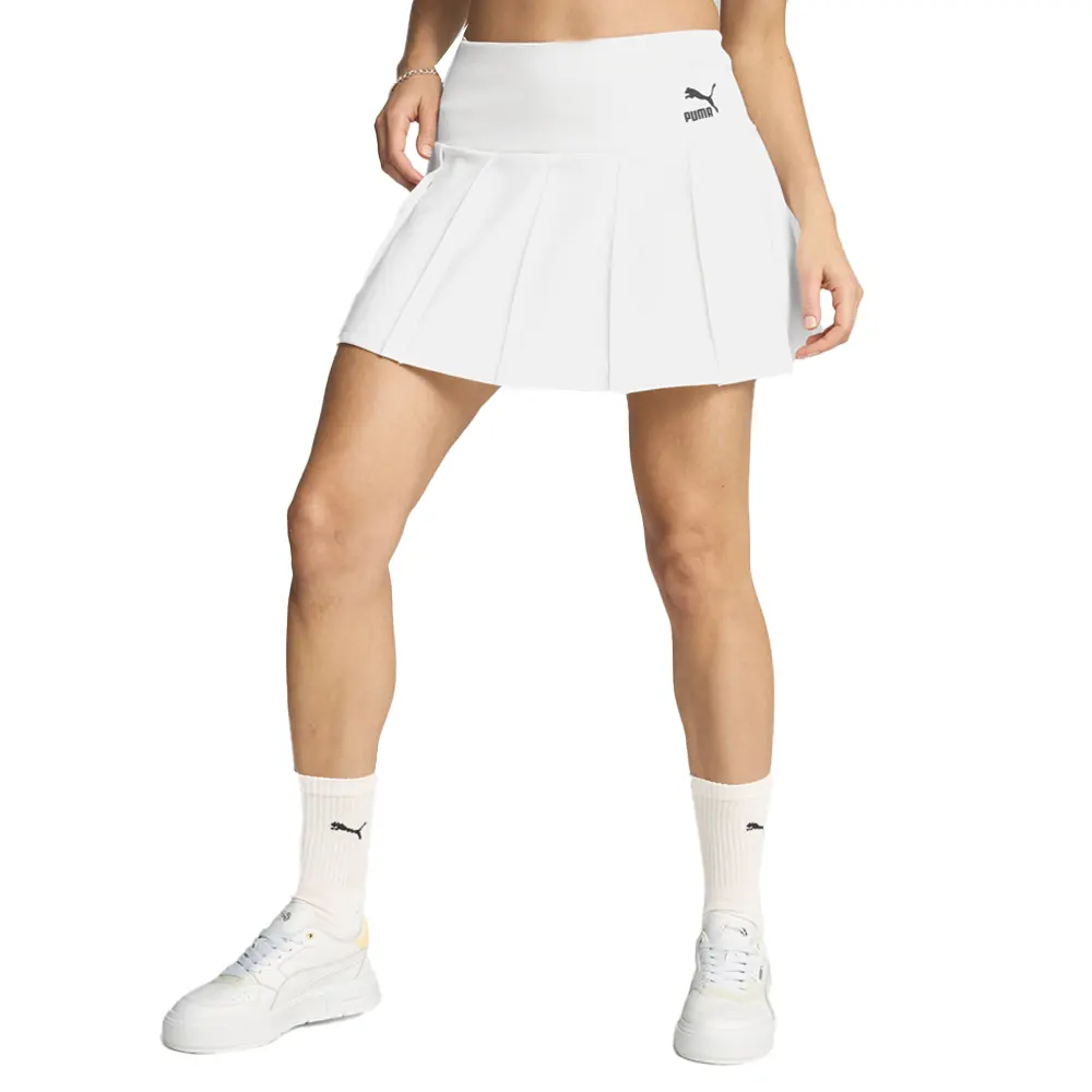 PUMA Womens Classics Pleated Mini Skirt Casual Casual - White