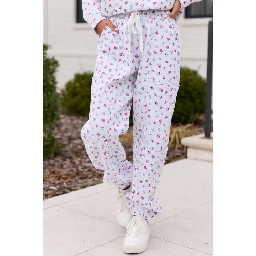 Jolie Pink Floral Sweatpants FINAL SALE