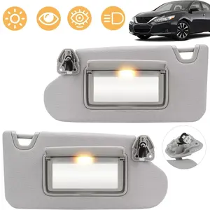 Gray Driver Left / Passenger Right Side Sun Visor Replacement Compatible with Nissan Altima 2013 2014 2015 2016 2017 2018 Without Sunroof Replace 96400-3TA2A & 96401-3TA2A