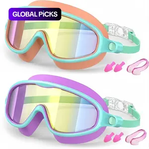 Swim Goggles 2-Pack, Water Goggles, Anti-Fog and UV Protection, Wide View Cool Swimming Goggles for Boys and Girls Ages 4-14 #GLOBAL PICKS
