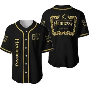 Hennessy Black Limited Edition Baseball Jersey Br Jersey Shirt Drinking gift Baseball Jersey Gift For Br Lovers Alcohol Jersey