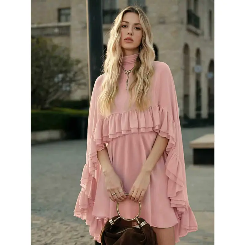 knee length dresses for ladies Split Dress Long Sleeve main image 0