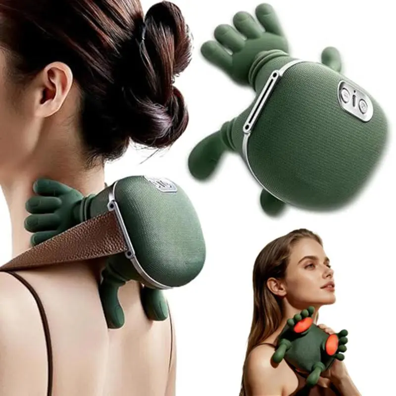 Bionic Heated  4D Kneading Massage, Portable Shiatsu Neck and Back , Neck  with heat for pain relief deep tissue, Simulated Human Hand Design for Muscle Relax, Electrics Cordless Gifts to Men Women, Neck Shoulder Relaxer Foot Massager Sock tiktokshopsprin