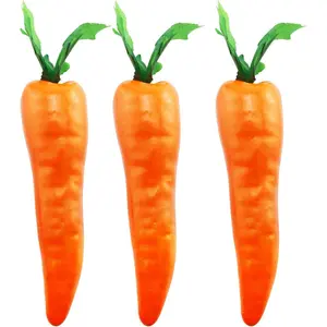 Artificial Carrot 3PCS Simulation Carrots Artificial Vegetables for Party Home Kitchen