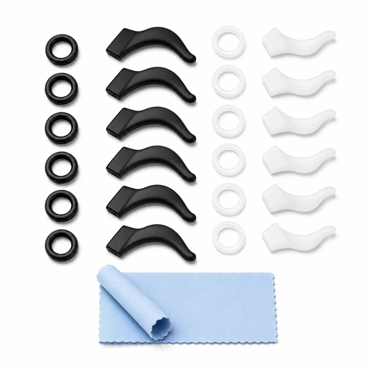 Eyeglasses Ear Grips 12 Pairs Anti Slip Silicone Glasses Hooks for Kids and Adults Sports Study Work