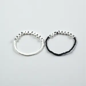 GOD IS FIRST BEADS BRACELET I AM SECOND Motivational Message BRACELET Bead Style Religious (2 bracelets)