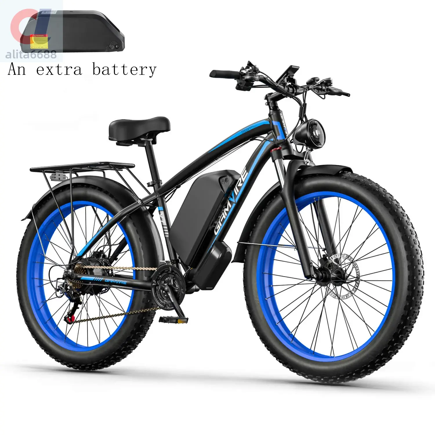 Electric Bike Biycles for Adults 26" Fat Tire 3000W 40MPH Dual Motor Road Ebike