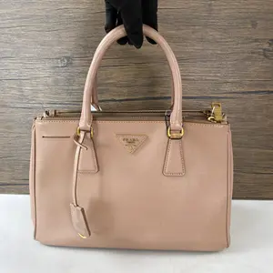 Pre-owned PRADA Galleria Blush Pink Saffiano Leather Medium Top Handle Bag