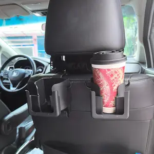 2 car seat back storage racks with cup holders, phone stands and hooks, Car backseat organizer - suitable for most car models, can hold water bottles, glasses, car storage, rear seat cup holder, car storage organizer