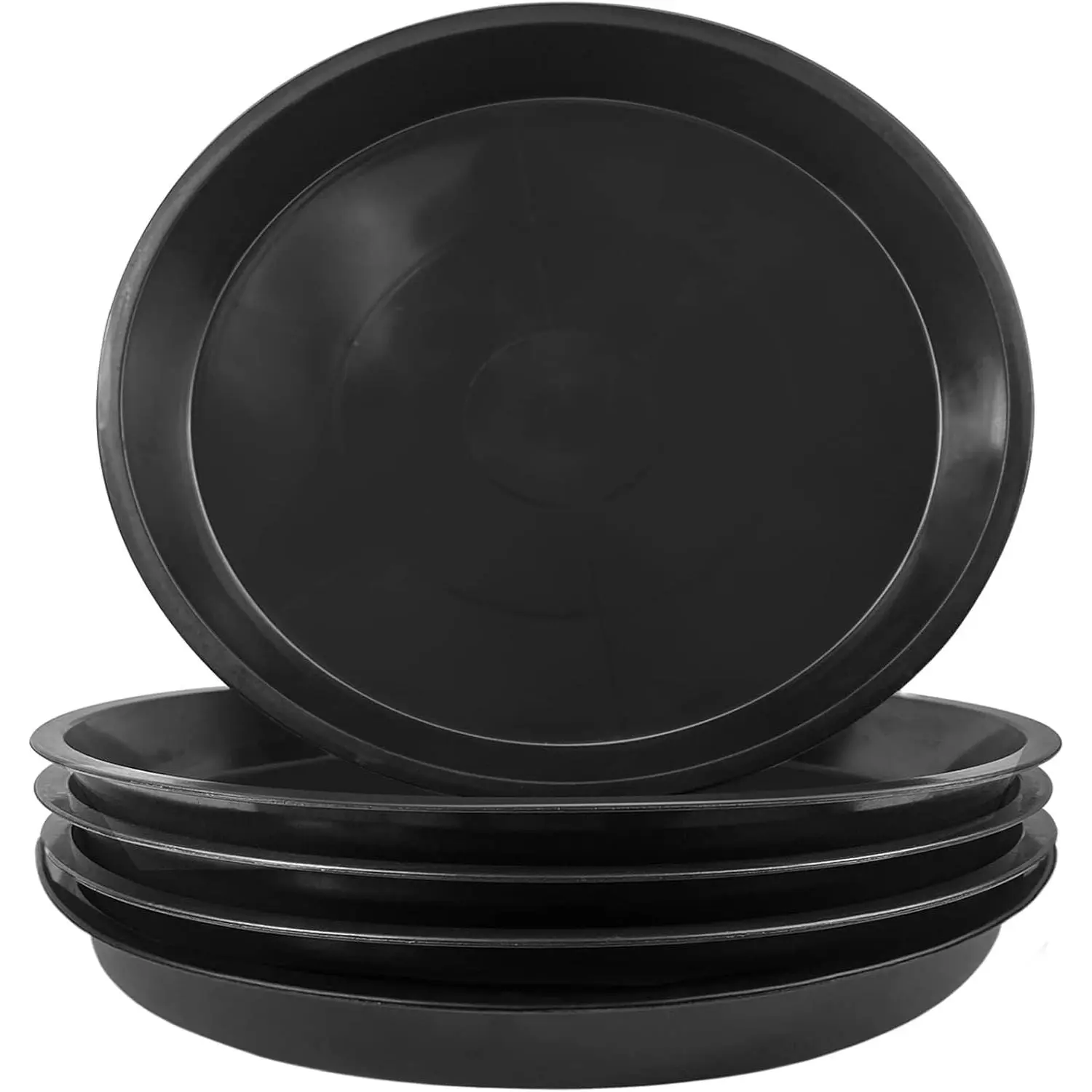 Saucer 4 6 8 10 12 14 16 18 20 22 Inch,  Trays for Pots, 5 Pack Large Plastic  Saucers for Indoors, No Holes Planter Drip Tray