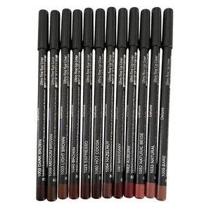 BIG BROWNS - PACK of 12pc Italia Deluxe Ultra Fine Lip Liners Creamy liner