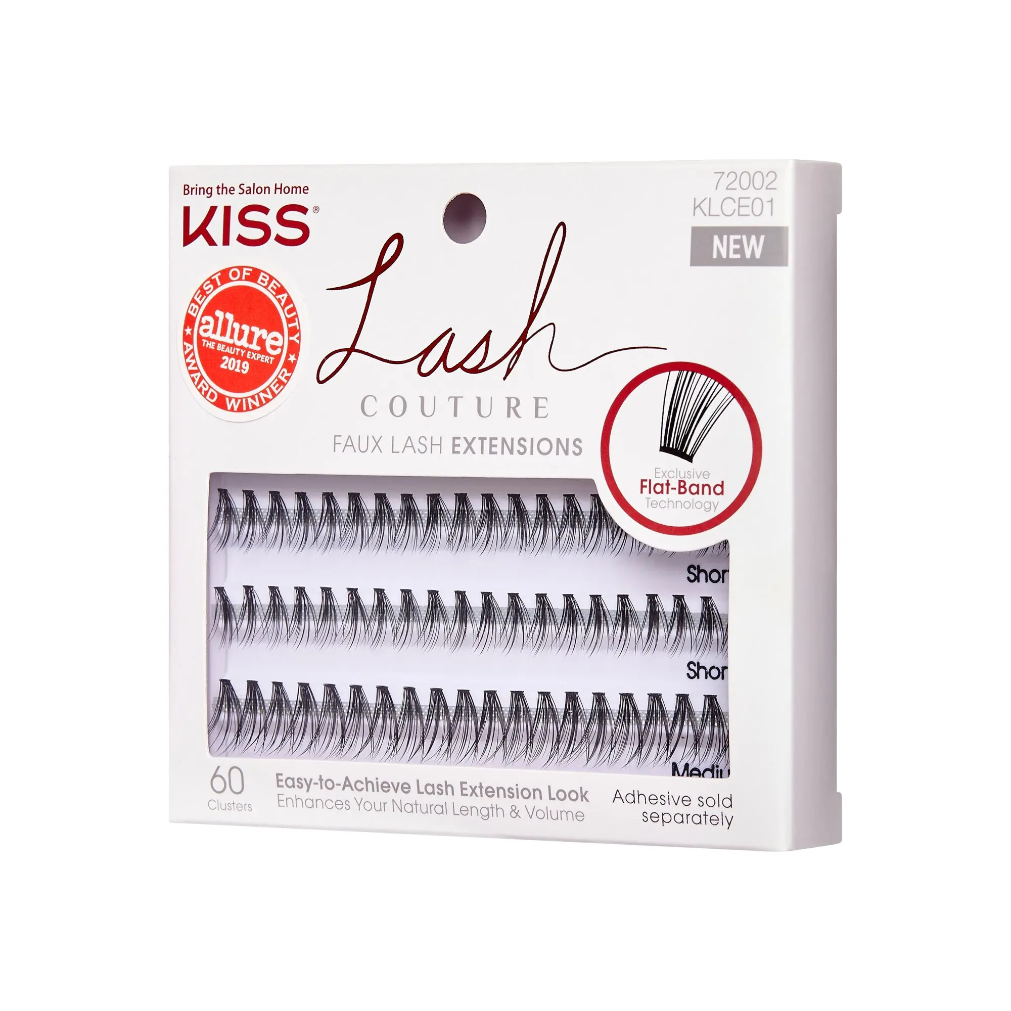 Kiss Lash Couture Faux False Eyelashes Extensions Venus | 60 Clusters, Cluster Lashes, 12mm-14mm
