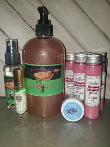 Faerie Dust Body Wash, Sea Witch Body Spray,Lip Scrub & Salt