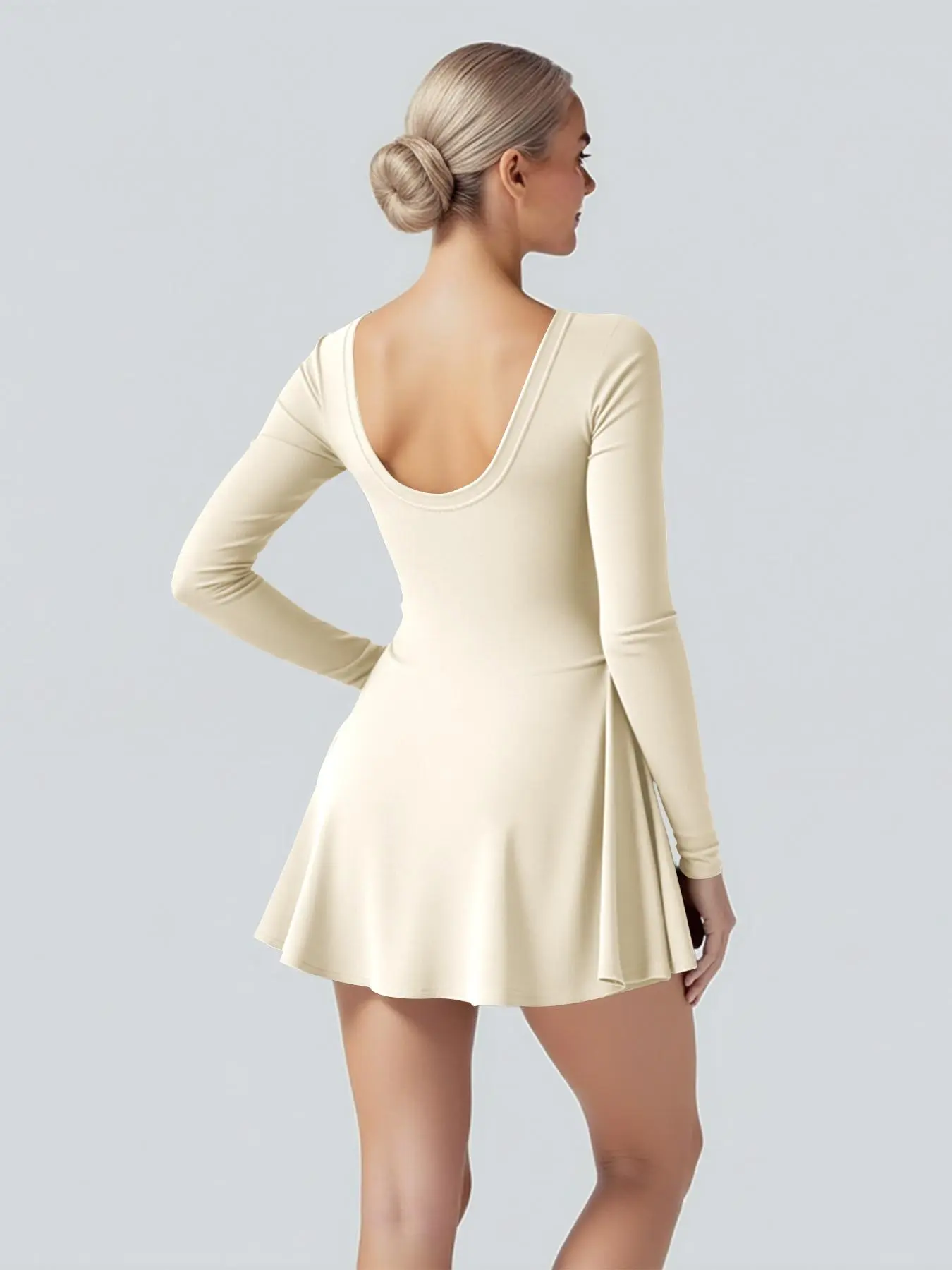 white two piece dress long sleeve Round Neck Long Sleeves Two Pieces Lace White Prom, Long Sleeves White —  Bridelily