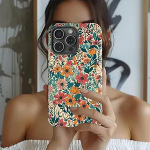 Assorted floral patterns, Premium Film 2-in-1 Phone Case - Durable, Shock Absorbing and Stylish Protection - Compatible with iPhone 16, 15, 14, 13, 12, 11, Plus, Pro, Pro Max, Perfect Birthday Gift for Friends