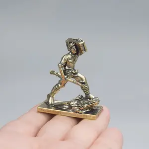 Vintage Brass Soldier Statue, Solid Copper, Perfect Office Desk Decoration and Tea Pet, Multifunctional Indoor Outdoor Use, Ideal Gift for History Lovers, Collectible Figurine, Statue Figurines, Collectible Figure Decor