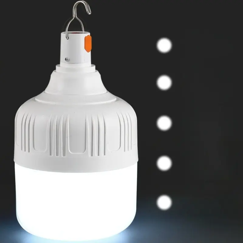 LED Outdoor Waterproof Bulb Camping Stall Light USB Rechargeable Ball Bulb High Power Charging Bulb, Ideal for Outdoor Activities and Events