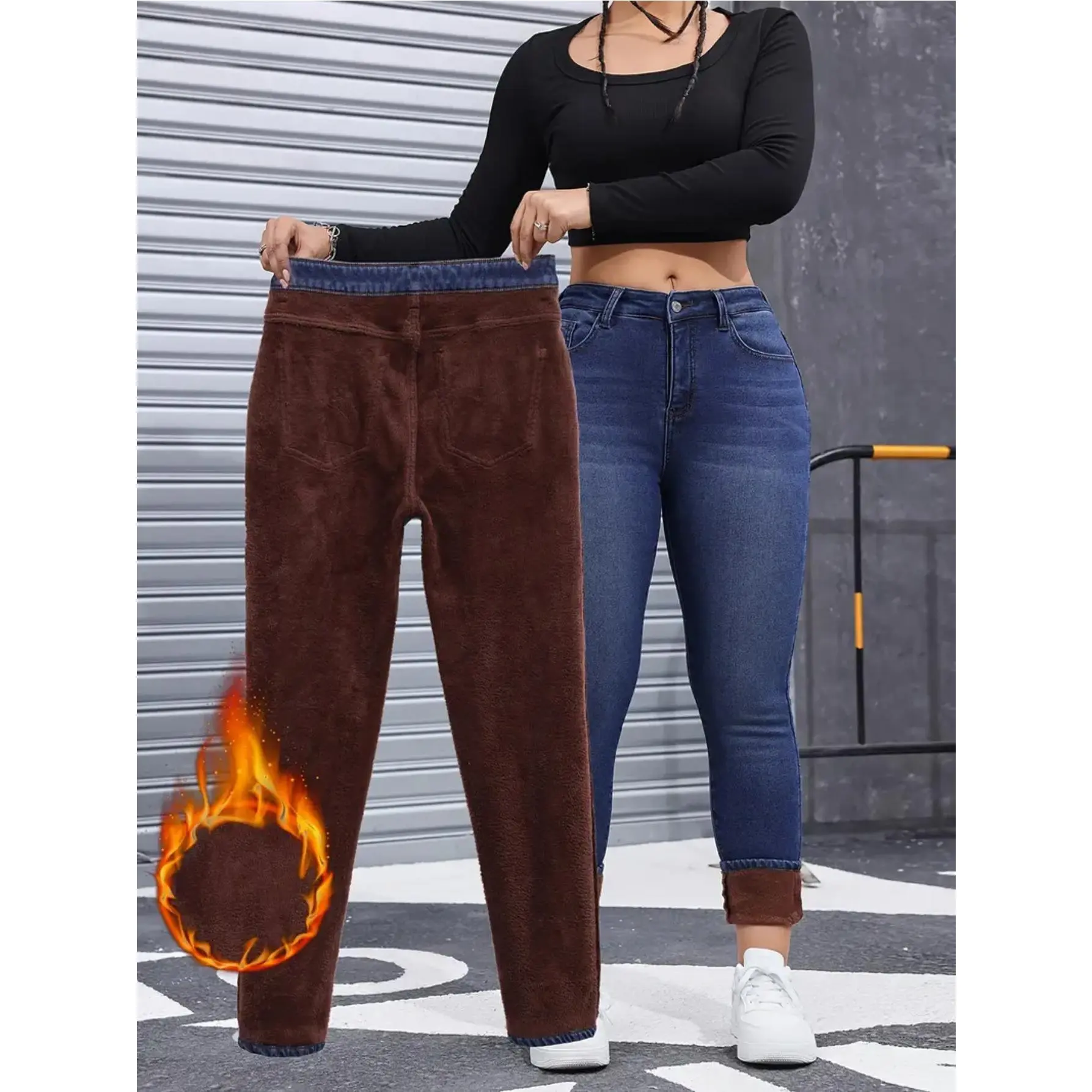 Women's Chic Casual Solid Cargo Pants with Slant Pockets, Medium Stretch Cotton Blend All-Season Streetwear, Slant Pocket, Baggy, Cargo Pants Women
