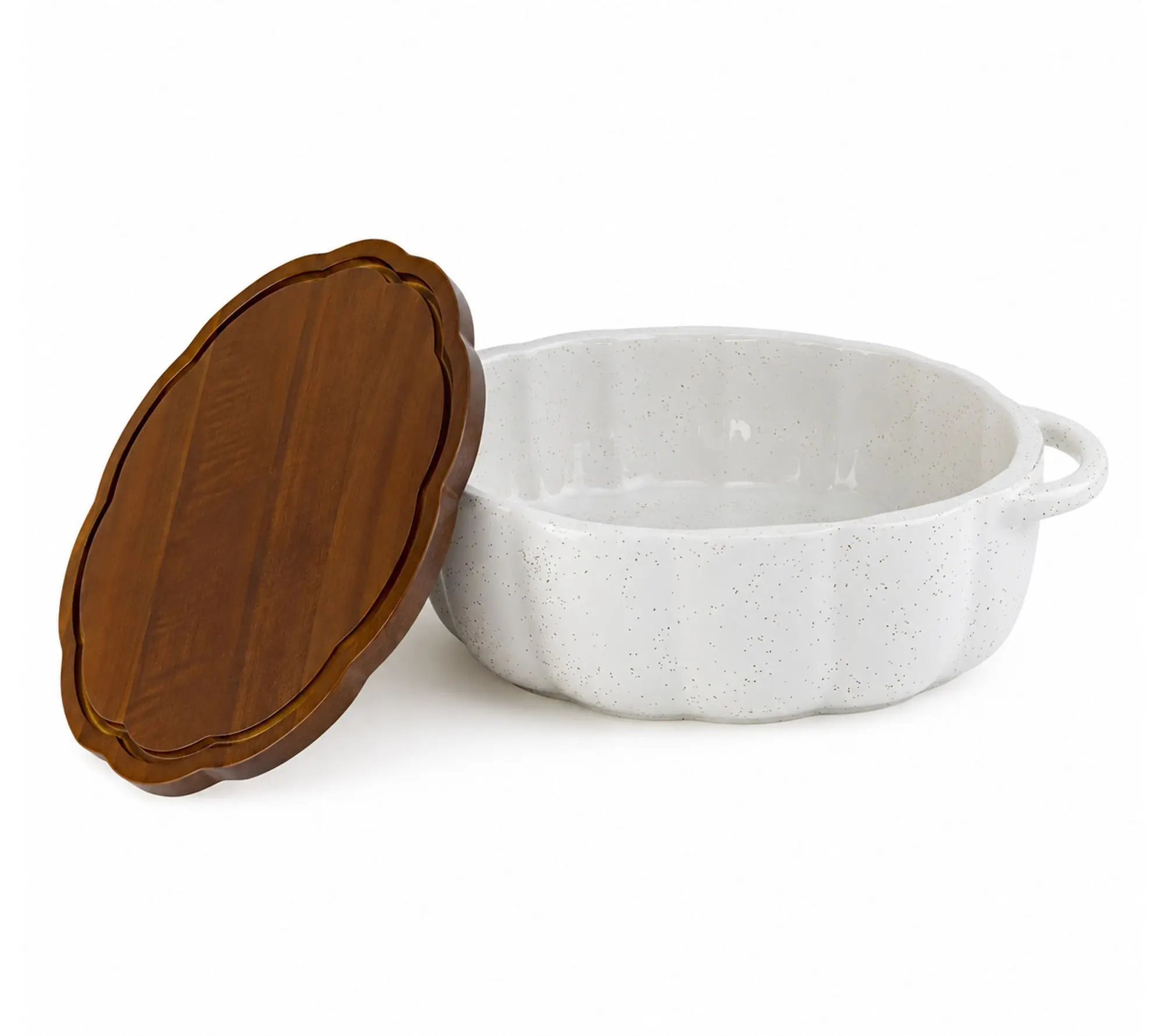 10 Strawberry Street Pumpkin Patch Casserole w. Acacia Lid 10 Strawberry Street Pumpkin Patch Casserole w. Acacia Lid