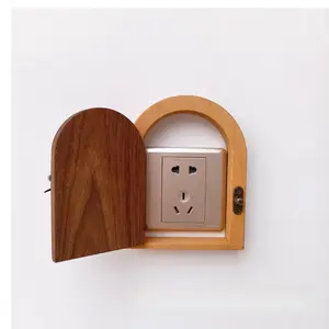 Handmade Wooden Power Outlet Cover,  Dustproof Decorative Socket, Wall Mounted for Living Room, Bedroom, Gaming Room, Hotel, Kitchen Ornaments