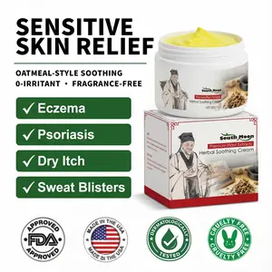 All-Natural Herbal Soothing Cream, Antibacterial Natural Soothing Psoriasis Eczema Cream, Herbal Ointment for Natural Relief of Skin Problems