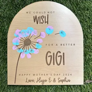 Mother's Day Dandelion Fingerprint Decor
