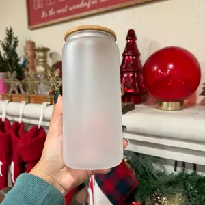 20oz frosted glass cup  (not a snow globe)