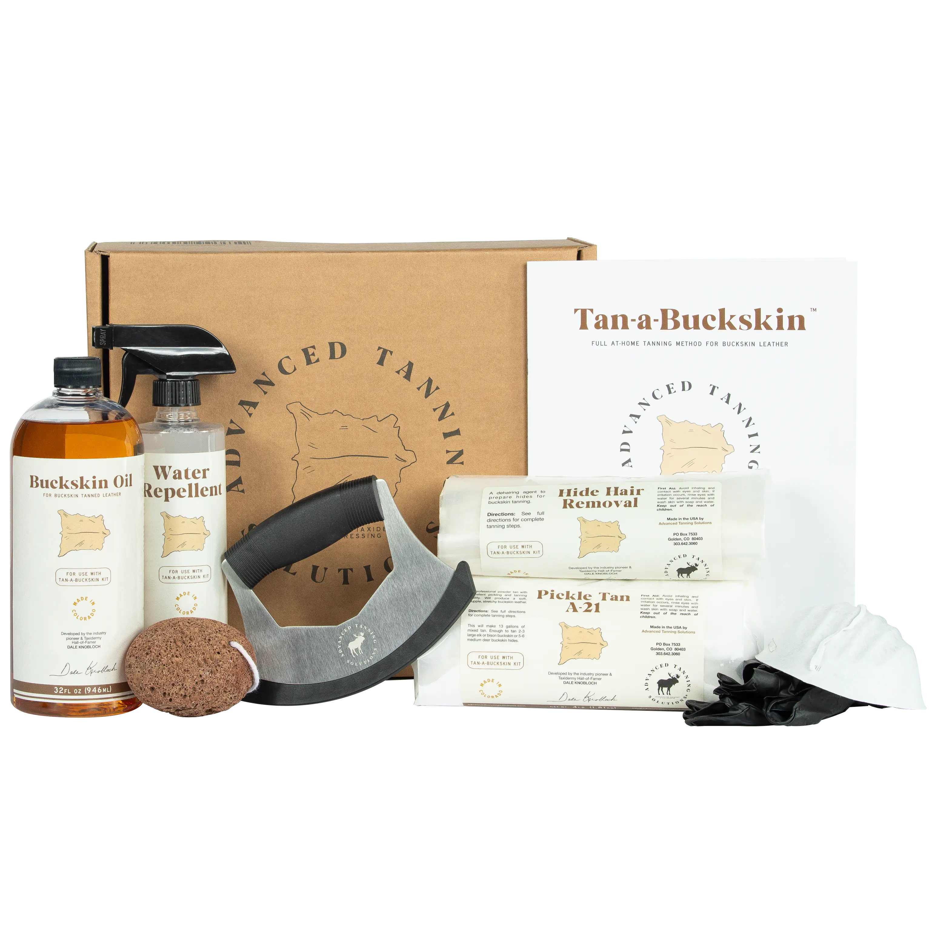 Tan-a-Buckskin All-Inclusive Deluxe Tanning Kit by Advanced Tanning Solutions