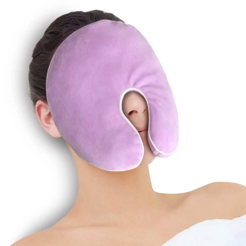 Microwave Heating Pad for Face, Hot & Cold Pack with Washable Cover, Soothing Mask for Tension, Stress and Relaxation, Magic Heat Compress, Facial Care Tool
