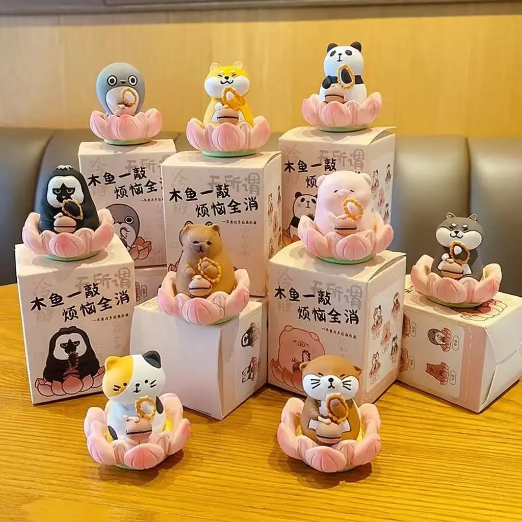 Cute Lucky Shiba Inu Piggy Figurine – Handmade Resin Desk Ornament