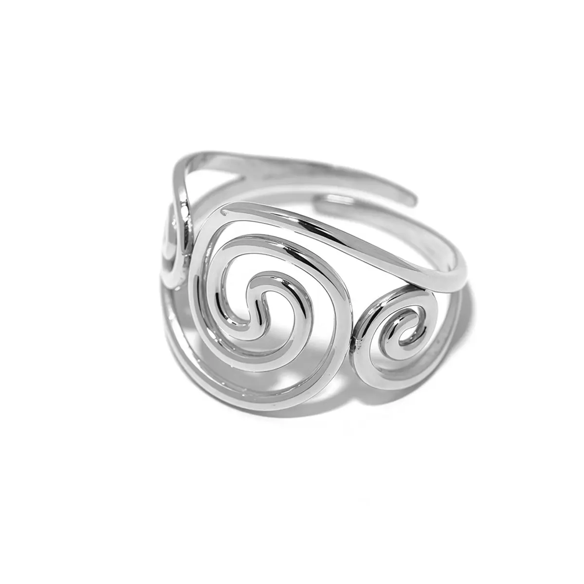 Triple Spiral Adjustable Ring - 304 Stainless Steel