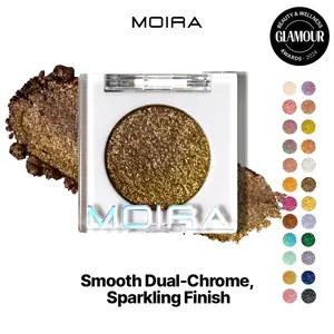 Moira | Chroma Light Eye Shadow | High-Pigment Foiled Finish, Creamy Blendable, Long-Lasting Single Shadow, Shade, 100% Vegan, Microfine Shimmer (018, How Charming)