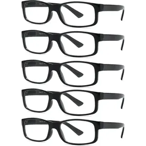 5pack Reading Glasses Kit for Men & Women - Blue Light Prescription Readers Glasses - 1.0, 1.5, 1.75, 2.0, 2.25+