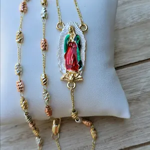virgen mary rosary necklace