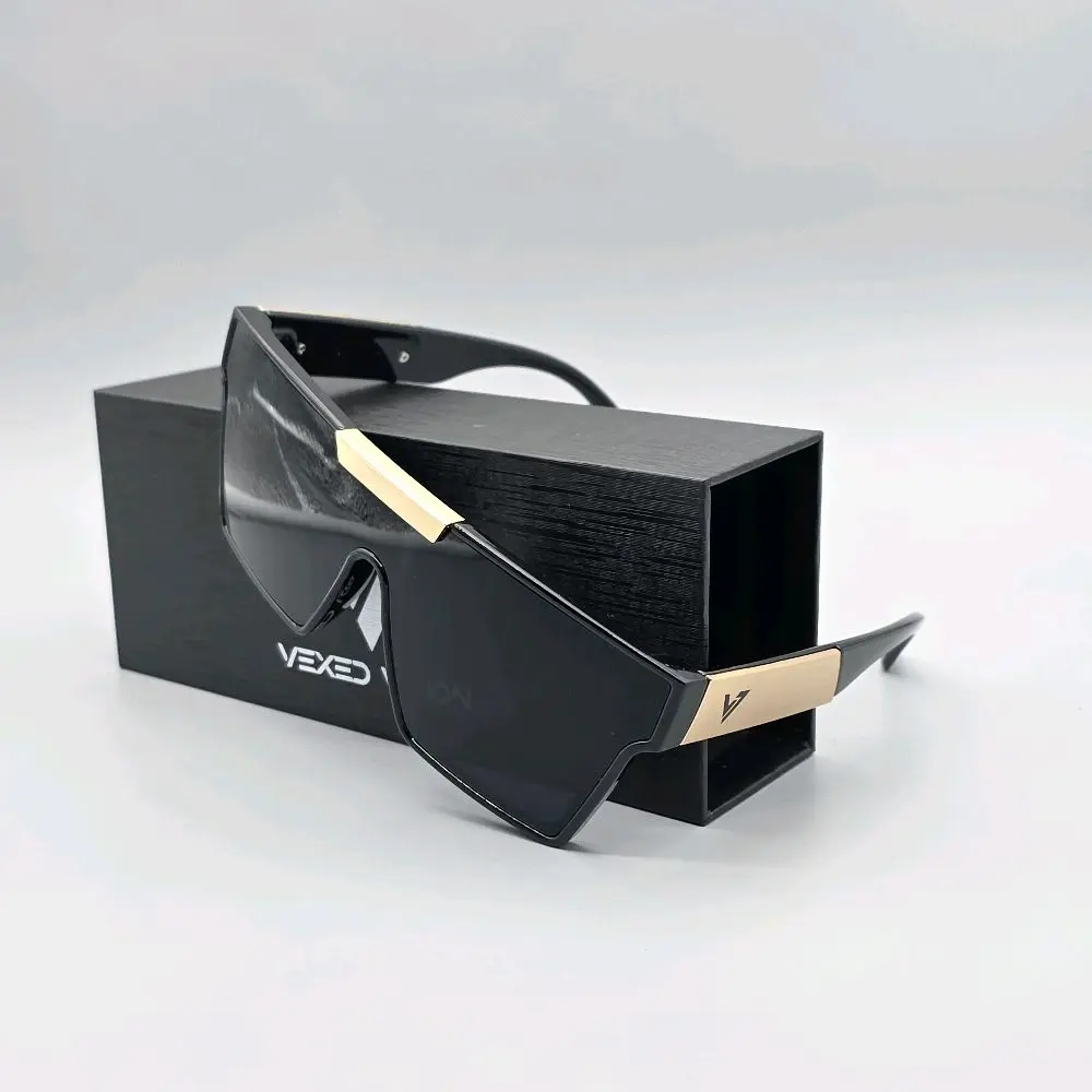 Vexed Vision Keystone Sunglasses - Gold Accents and UV Protection for Stylish Eye Wear
