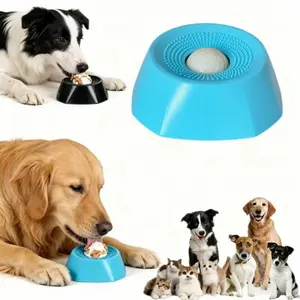 Pet Slow Feeder Puzzle Feeder Dog Bowl, Large Capacity Liquid Snack Holder, Tongue Cleaner, Rolling Design, No Spill Bone Broth & Yogurt Bowl, Multi-Functional for Dogs & Cats