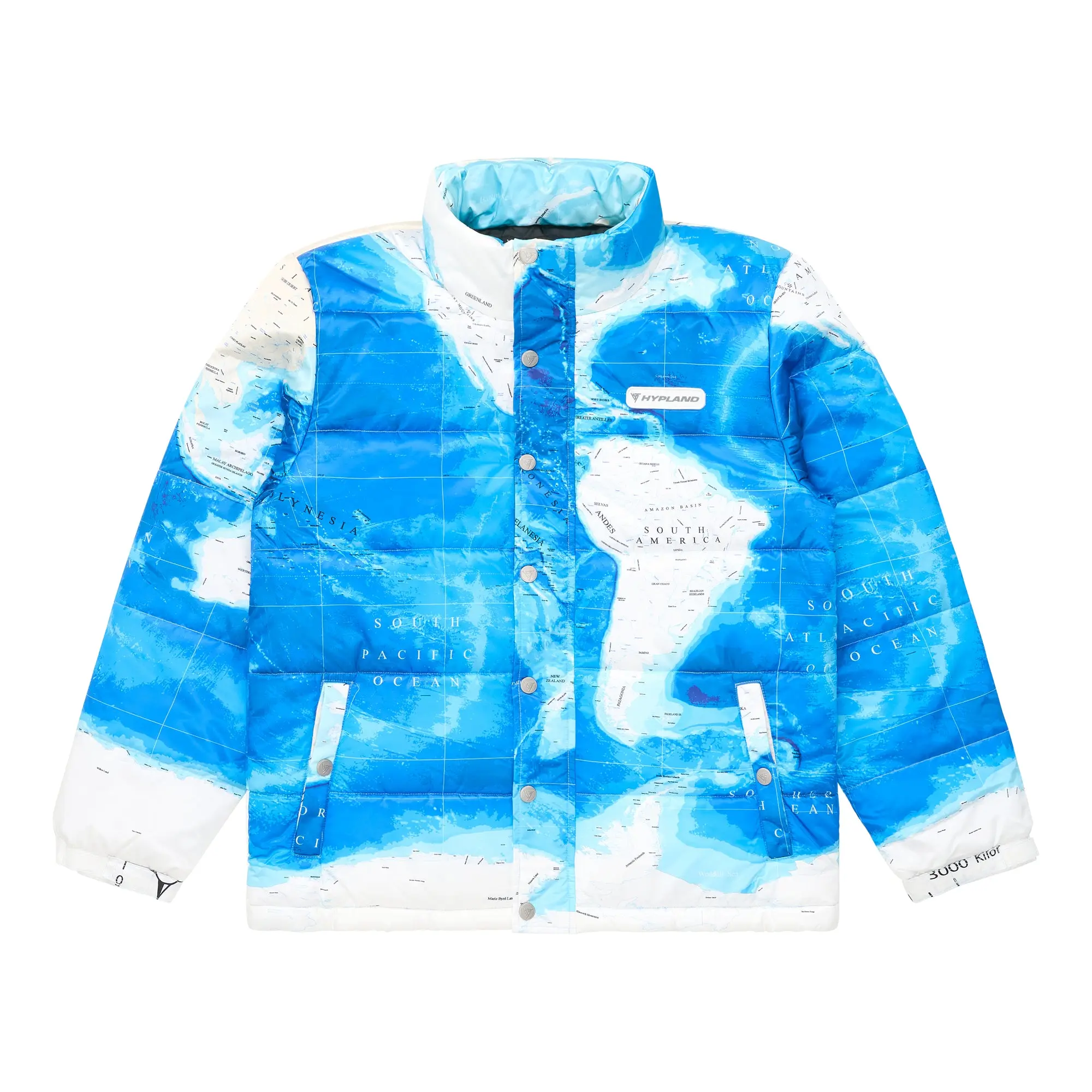 Men's Arctic Puffer Jacket in Blue | Stylish Cold Weather Menswear with a Durable Nylon Shell and Smooth Satin Lining