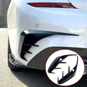 1 Pair of ABS Car Rear Spoiler Diffusers - Side Air Outlets, Vehicle Exterior Decor Accessories, Exhaust Pipe Emitters, Slim Vent Design, Finish, Car Spoiler Accessories| Slim Vent Design| Finish,Christmas,gifts