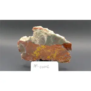 Haystack Butte Jellybean Jasper Semi-Finished Semiprecious Stone Slab, 4x2 in, 0.25+ in Thick, Rough Edge, PP-00006