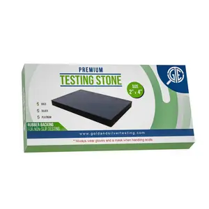 GTE Premium Jewelry Testing Stone (2"x4") with Rubber Backing, Easy-Read Manual Included for Gold, Silver, Platinum Testing & Engagement Ring Verification