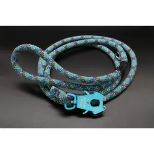 Blue/White - Iceweave - Upcycled Climbing Rope Dog Leash