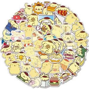 SANRIO Pompompurin Stickers 50pcs – Unique Variety Pack Featuring Adorable Pompompurin Characters in Different Poses and Outfits for Decor and Crafts